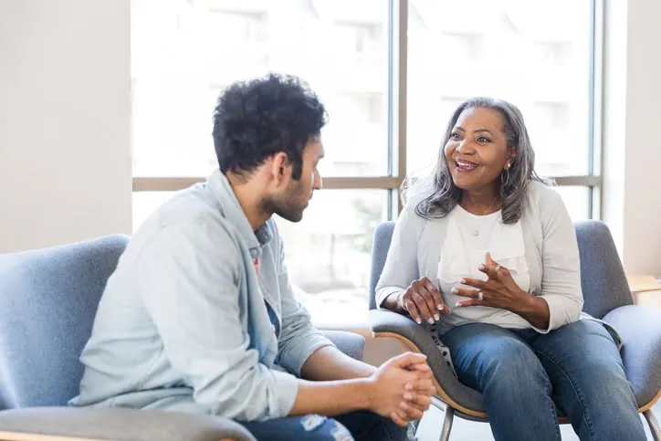 patient with therapist
