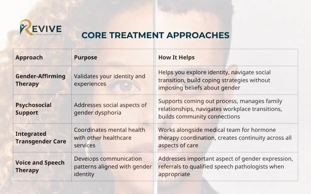 Evidence-based approaches used in treatment