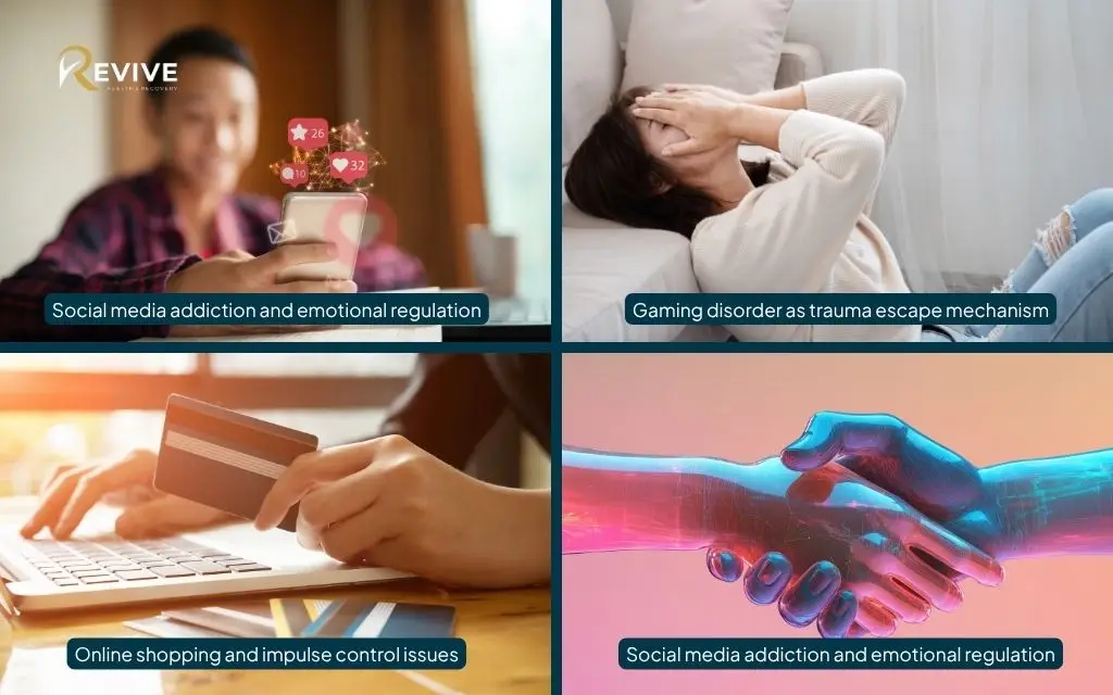 Types of internet addiction among trauma survivors